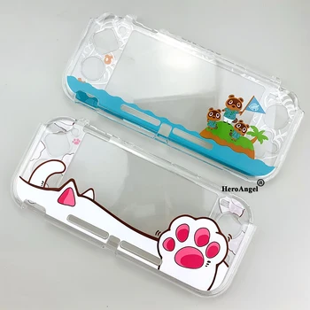 Katės Letena Perjungti Lite Kristalų Shell PC Hard Cover Korpusas Skaidrus Apsauginis Atveju Nintendo Jungiklis Lite Accessori