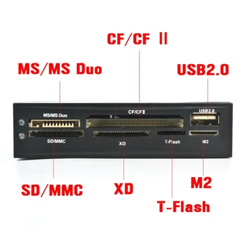KEBIDU 3.5 colių USB 2.0 All In 1 Vidaus Floopy Bay Priekinis Skydelis Kortelių Skaitytuvas, USB 