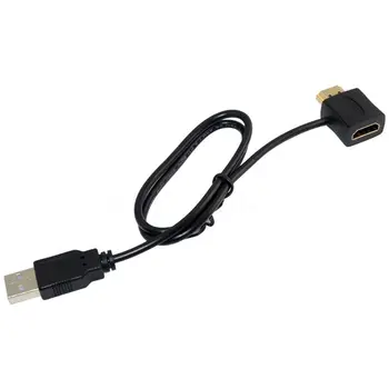 Kebidu Vyrų ir Moterų Adapteris Keitiklis Jungtis HDMI-suderinama Su 50cm USB 2.0 Įkroviklio Maitinimo Kabelis