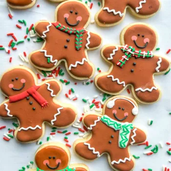 KENIAO Kalėdų Cookie Cutter Set - 3PC - Kalėdų Eglutės,Snaigės,Meduoliai su imbiero priedais Vyras Sausainių ir Minkštas Pjaustyklės-Nerūdijantis Plienas