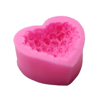 Kepimo Priedai Minkštas Pyragas Pelėsių Puokštė Mylinčios Širdies Formos Valentino Dienos Dovana 3D Rožių Gėlių 1 VNT Tortas Dekoravimo Įrankiai