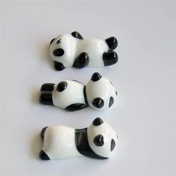 Keraminės Medžiagos Lazdelės Laikiklis Mielas Animacinių Filmų Panda Lazdelės Formos Kilimėlis Virtuvės Indai Turėtojas Praktiška Ir Patogu