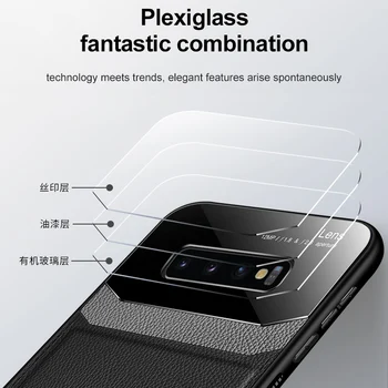 KEYSION atsparus smūgiams Atveju, Samsung Galaxy S10 Plius S10e S8 S9 Odos Veidrodis Stiklas Telefono Dangtelis, Skirtas 