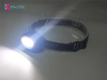 KHLITEC Mini COB LED Super Bright priekinis žibintas Žibintuvėlis Žibintai 3-Mode Vandeniui Kempingas Linterna Priekinių Žibintų 3*AAA Baterijos