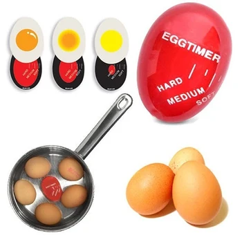 Kiaušinių Tobula Spalva Keičiasi Laikmatis Yummy Minkštas Sunku Virtų Kiaušinių Virimo Virtuvė Eco-Friendly Dervos Raudona Kiaušinių, įrankiai