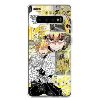 Kimetsu Nr. Yaiba Demon Slayer Anime Telefono dėklas Samsung Galaxy A50 A70 A30S A51 A71 A10 A20E A40 A20S A01 A21S A6 A7 A8 A9