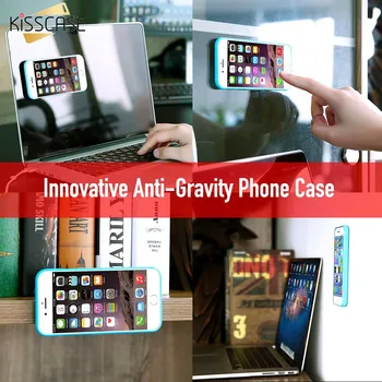 KISSCASE Anti Gravity Atveju iPhone, 11 Atveju 6 6s 7 8 X XS MAX Lipni Funda iPhone 8Plus Atvejais Липкий чехол на айфон 11PRO