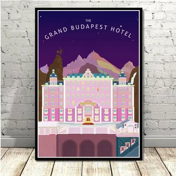 Klasikinis Filmas The Grand Budapest Hotel Tapybos Meno Dekoro Miegamųjų Namo Sienų Dekoras Plakatas kambarį Kokybės plakatai, Drobė