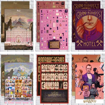 Klasikinis filmas Wes Anderson filmą Grand Budapest Hotel Retro Plakato Senovinių Sienų Dekoras, Namų Baras, Kavinė vaikas kambarys