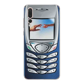Klasikinis retro garso juosta, senas mobilusis telefonas skaidrios TPU minkštas atveju, Huawei P20 P20pro 30 P30pro p40 p40pro nova6 5i dangtis