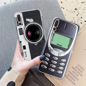 Klasikinis retro garso juosta, senas mobilusis telefonas skaidrios TPU minkštas atveju, Huawei P20 P20pro 30 P30pro p40 p40pro nova6 5i dangtis