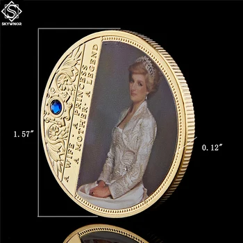 Kolekcines, Britų Princesė Diana Rose Su Deimantu, Paskutinis Rose Profesinės Simbolinis Atminimo Monetos