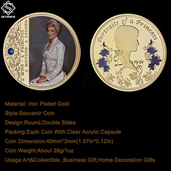 Kolekcines, Britų Princesė Diana Rose Su Deimantu, Paskutinis Rose Profesinės Simbolinis Atminimo Monetos