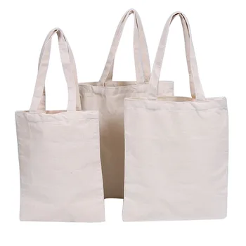 Kreminės Baltos Natūralios Medvilnės Paprasto Drobės Pirkinių Pečių Viršus Nešti Shopper Bag