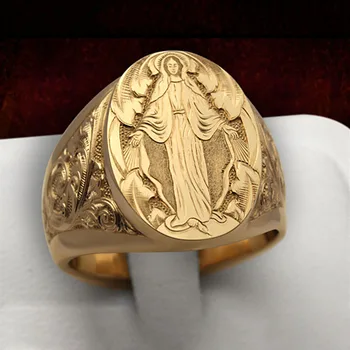 Krikščionių Žiedai 2020 Karšto Pardavimo Mados Mergelės Marijos Religinių Žiedas Mados Naujų Žiedas wome Boutique Papuošalai