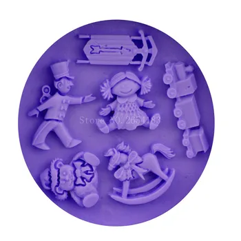 Kūdikio, Vaiko Animacinis Žaislas, Silikoninis Minkštas Muilas 3D Torto Formą Keksiukų Želė Saldainiai, Šokoladas Apdailos Kepimo Įrankis Formų FQ1752