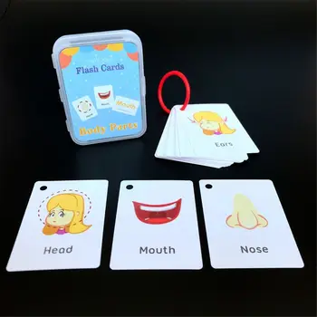 Kūdikių anglų kalbos Žodis Kortelės Kišenėje Flash Kortelių Ikimokyklinio Montessori Švietimo Žaislai, Raidės, Abėcėlė ABC Numeriai