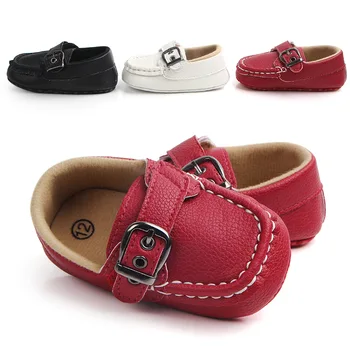 Kūdikių bateliai Oda Moccasin kūdikių bateliai juodos lovelę odiniai batai bamblys pirmą walker footwears 0 -1 metai kūdikiams