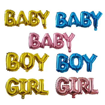 Kūdikių Dušas, oro Balionai Mėlynai Rausvos spalvos, Berniukas ir Mergaitė Folija Kolbų Vaikai Lyčių Atskleisti Pirmojo 1st Birthday Party 