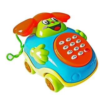 Kūdikių Mielas Šypsena Veide Telefono Žaislai, Plastikiniai Spalvinga Vaikų Mokymosi Įdomus Muzikos Telefonas Žaislas Klasikinis Plepėjimas Telefonu Automobilių