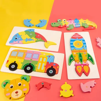 Kūdikių Montessori 3d Dėlionės Dėlionės Stereo Žvalgybos Plėtros Mediniai Ankstyvos Vaikystės Žaislai, Edukaciniai Žaislai