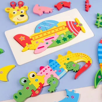 Kūdikių Montessori 3d Dėlionės Dėlionės Stereo Žvalgybos Plėtros Mediniai Ankstyvos Vaikystės Žaislai, Edukaciniai Žaislai