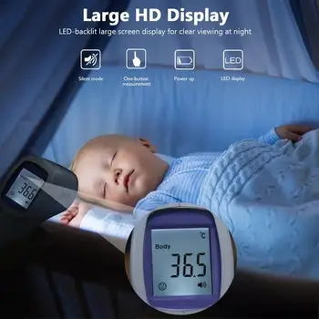 Kūdikių Suaugusiųjų Kūno Infraraudonųjų Spindulių Kaktos Termometras Nešiojamų Ne-Susisiekite Su Skaitmeninės Medicinos Termometras, Temperatūros Matavimo Įrankis