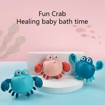 Kūdikių Vonia, Maudymosi Vonia, Baseinas Žaislas Mielas likviduoti Krabų Animacinių filmų Gyvūnų Vonios Žaislai Kūdikiams Plaukti Žaizdos-iki Clockwork Vaikams Paplūdimys Vonios Žaislai