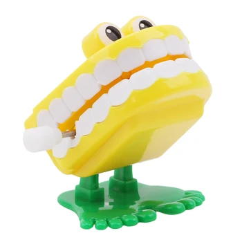 Kūrybos Juokinga Chattering Šokinėja Dantų Prisukamas Žaislas didmeninė pavasario Plastikiniai Žaislai, Šokinėti Dantų Grandinės Vaikams Pavasario Žaislas