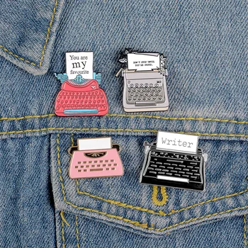 Kūrybos retro vintage mašinėle diktofonas emalio pin kasetinį ženklelis sagė džinsinio marškinėliai, kuprinės, papuošalai, dovana draugams