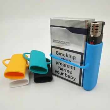 Kūrybos Silikono Lengvesni Atveju Nešiojamų Cigarečių Žiebtuvėliai Dėžutės Apsaugos Atvejais Rūkymas Lengvesni Rankovės Cigarečių Priedai