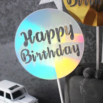 Kūrybos turas lazerio tuščiaviduriai laimingas gimtadienio tortas topper pyragas apdaila kūdikių dušas vaikams gimtadienio naudai prekes