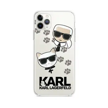 Lagerfeld prabangos prekės ženklo dizaineris KARLs Telefono dėklas aišku, 