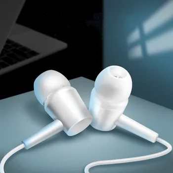 Laidinio ausinės 3,5 mm Ausinių Su Mic Volume Control vandeniui Muzikos, Žaidimų In-ear Sporto išjungti Ausinę-mikrofoną balta Ausinių muzikos MP3