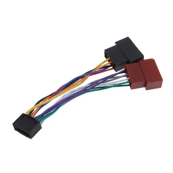 Laido Adapteris Skirtas Pajungti Kenwood / JVC Car Stereo Radijo ryšio Standartas ISO Jungties Adapteris 16 Pin Plug Kabelio Automobilių Vielos Kabelis Adapteris