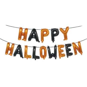 Laimingas Halloween Laišką folija Balionai Moliūgų Vaiduoklių Gydyti Plokštė, Servetėlės, Staltiesė 