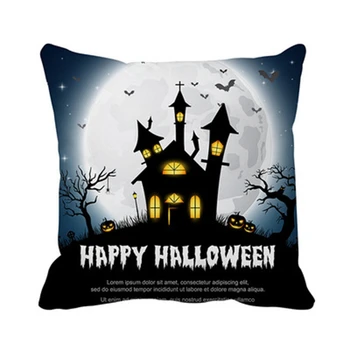 Laimingas Helovinas Stiliaus Pagalvėlė Padengti Poliesterio Namų Deocrative Pagalvės Dangtelis Sofa Cojines