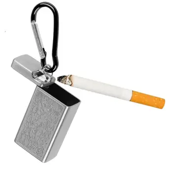 Lauko Mini Nešiojamieji Cigarečių Peleninė su Keychain Kišenėje Rūkymas Pelenų Dėklas su Dangčiu Key Chain Karabinai Kelionės