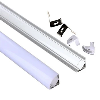 LED aliuminio kanalo 45 laipsnių kampe V Stilius aliuminio profilio 5050,3528 led juostos, led aliuminio kanalo korpuso šviesos