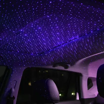 LED Automobilio USB Šviesos Stogo Star Naktį Šviesos Atmosferą, Šviesos USB Dekoratyvinis Projektoriaus Lempa