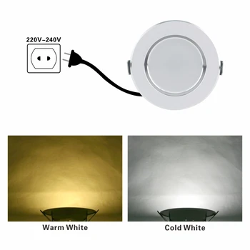 LED Downlight 3W 5W 9W 7W 12W AC220V 230V 240V Šiltai Balta Šalta Balta Įleidžiamas LED Lempos Vietoje Šviesos diodų (Led) Lemputę, Miegamojo, Virtuvės