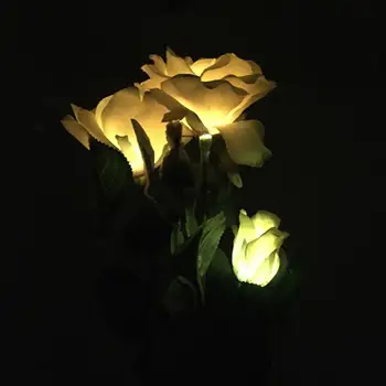 LED Saulės Modeliavimas Rožių Gėlių, Šviesos, atsparus Vandeniui Sodo Kraštovaizdžio Lempos Lauko Vejos Lempa Namų Dekoratyvinių Gėlių Naktį Žibintai