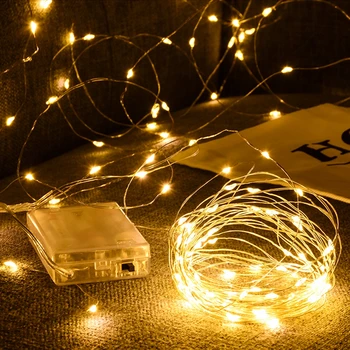 LED sidabro vario viela string 3*AA baterijomis, Vandeniui Pasakų LED Žiburiai Kalėdų Atostogų Šalis, Vestuvių Dekoravimas