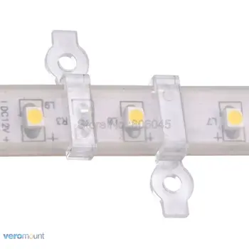 LED Silikono Juostos Tvirtinimo Tvirtinimo Apkaba Jungtis 8mm 12mm Laikiklio Apkaba, skirta IP67 IP68 Vandeniui LED Juostos