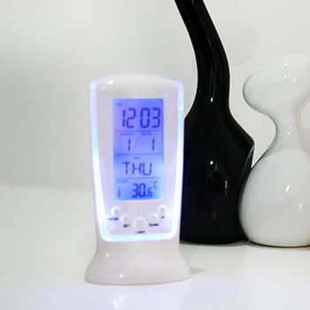 LED Skaitmeninis Laikrodis-Žadintuvas su Mėlyna Atgal šviesos Elektroninis Termometras, Kalendorius Led Laikrodis Su Laiko Skaitmeninės Kalendorius Temperatūra