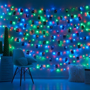 LED Styginių šviesos 5M 10M Foto Įrašą USB LED Pasakų Žibintai su baterijomis, Garliava Miegamųjų Namo Šalis Vestuvių papuošalai Kalėdų