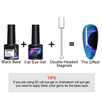 LEMOOC Cat Eye Nagų Gelis lenkijos 9D Lazerio Magnetas Lakai Mirkti Off UV LED Mirguliavimas Magnetinis Lakas Blizga Grožio Dizaino Blizginimo priemonės