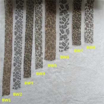 Leopardas spausdinti Satino Krašto Vien Organza ribbon10yard plotis 25mm-40mm bowknot technologija