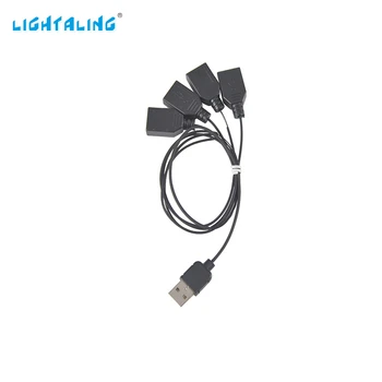 Lightaling Aukštos Kokybės Šviesos Priedai Juoda Vieno iki Septynių USB Led Šviesos Rinkinys 10220 10260 10255 42083