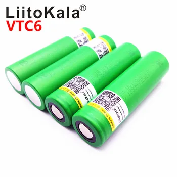 Liitokala 3.7 V 18650 3000mAh VTC6 Li-ion Baterija 30A biudžeto Įvykdymo patvirtinimo US18650VTC6 Įrankiai, akumuliatoriai